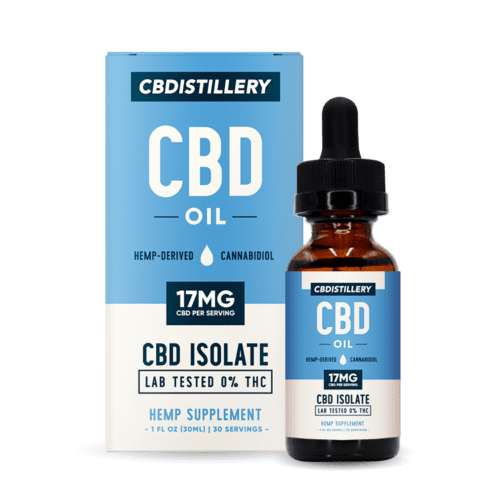 CBDistillery Pure 500mg CBD Oil  Isolate THC Free Tincture For Sale Online Coupon