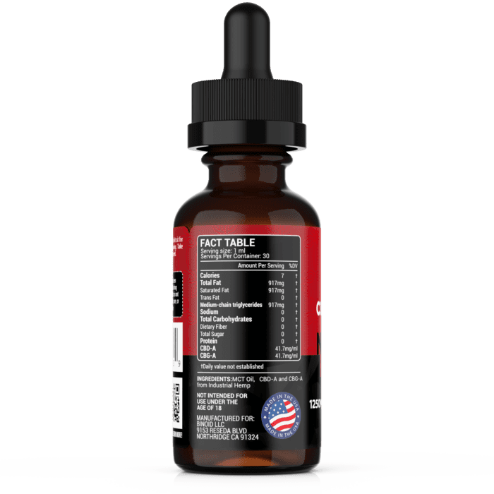 CBD-A CBG-A Tincture Safest Strongest 2500mg Where To Get