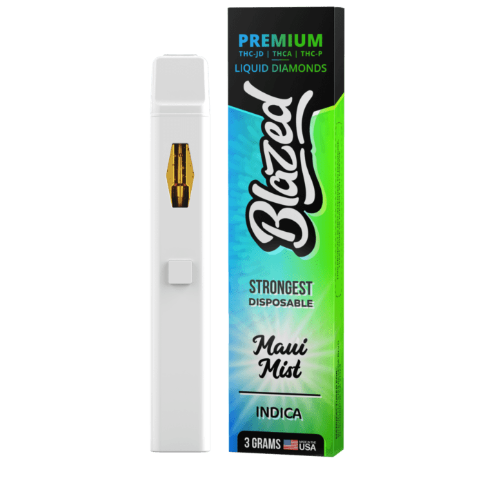 blazed maui mist 3Gram Disposable Blazed THCA Wholesale Display Box Buy