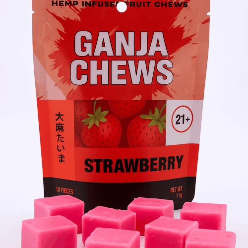 Ganja Chews THC Hichew 100mg Strawberry Delta 9